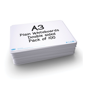 Show me Drywipe Boards Plain Plain A3 100 Pack 885217 F