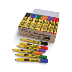 Show me Flipchart Markers Bullet Tip Assorted 48 Pack FCM48A 838509 F