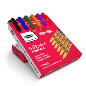 Show me Flipchart Markers Bullet Tip Assorted 6 Pack FCM6A 830719 F