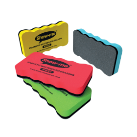 Show me Magnetic Whiteboard Eraser Assorted 4 Pack 602930 F