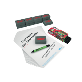 Show me StayClean Plain Whiteboards A4 10 Pack 761572 F
