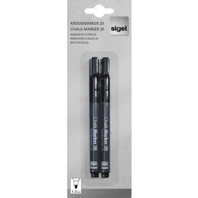 Sigel Chalk Marker 1 2mm Bullet Tip Black 772210 F