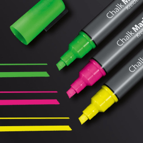 Sigel Chalk Marker Chisel Tip 1 5mm Assorted 3 Pack 391903 F