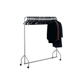 Silver Garment Hanging Rail With 30 Hangers 371615 F