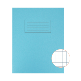 Silvine 229mm x 178mm Exercise Book 80 Page 7mm Squares Blue 10 Pack 154687 F