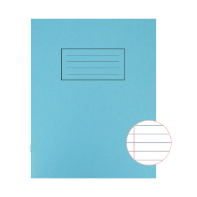 Silvine 229mm x 178mm Exercise Book Ruled 80 Page Blue 10 Pack 221155 F