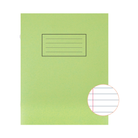 Silvine 229mm x 178mm Exercise Book Ruled 80 Page Green 10 Pack 130669 F
