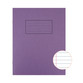 Silvine 229mm x 178mm Exercise Book Ruled 80 Page Purple 10 Pack 141148 F