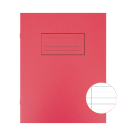 Silvine 229mm x 178mm Exercise Book Ruled 80 Page Red 10 Pack 179553 F