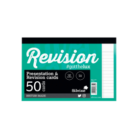 Silvine 50 Revision Notecard Pad Lined White 1000 Pack 459039 F