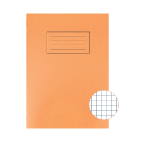 Silvine A4 Exercise Book 80 Page 5mm Squares Orange 10 Pack 124109 F