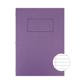 Silvine A4 Exercise Book 80 Page Ruled Purple 10 Pack 139059 F