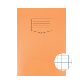 Silvine A4 Tough Shell Exercise Book 80 Page Squares Orange 25 Pack 478806 F