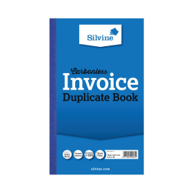 Silvine Carbonless Duplicate Invoice Book 100 Sets 210mm x 127mm 6 Pack 133825 F