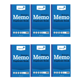 Silvine Carbonless Duplicate Memo Book 100 Sets 210mm x 127mm 6 Pack 133066 F