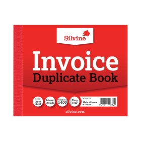 Silvine Duplicate Invoice Book 100 Sets 102mm x 127mm 12 Pack 179298 F
