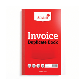 Silvine Duplicate Invoice Book 100 Sets 210mm x 127mm 6 Pack 128882 F