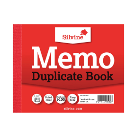 Silvine Duplicate Memo Book 100 Sets 102mm x 127mm 12 Pack 108396 F