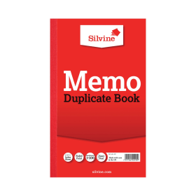Silvine Duplicate Memo Book 100 Sets 210mm x 127mm 6 Pack 192519 F