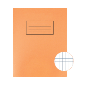 Silvine Exercise Book 5mm Squares 229mm x 178mm Orange 10 Pack 115137 F