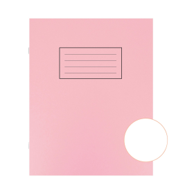 Silvine Exercise Book Plain 229mm x 178mm Pink 10 Pack 116339 F