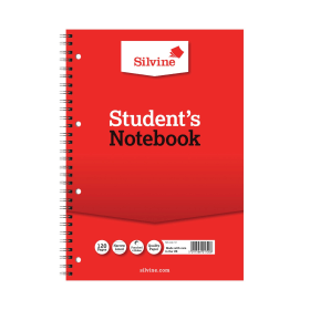 Silvine Feint Ruled Student s Notebook 120 Pages A4 Red 12 Pack 132751 F