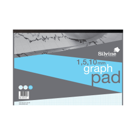 Silvine Graph Pad 1 5 10mm 50 Sheets A3 447245 F