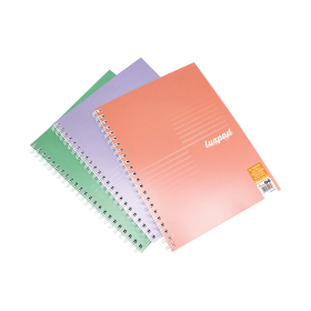 Silvine Luxpad Ruled Margin 200 Page A4 Assorted 3 Pack LUXA4MAC 893474 F