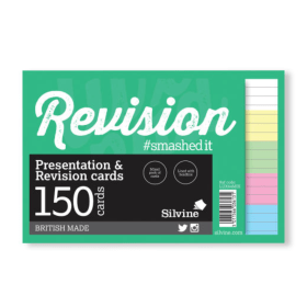 Silvine Revision Cards Ruled A6 Assorted 1200 Pack SV43613 F
