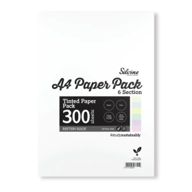 Silvine TINA4MIXP A4 Assorted SEN Tint Copy Paper 80gsm 300 Sheets 5 Pack SV04174 F