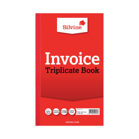 Silvine Triplicate Invoice Book 210mm x 127mm 6 Pack 101941 F