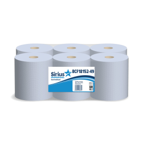 Sirius Centrefeed Rolls 150m 2 Ply Blue 6 Pack 848342 F