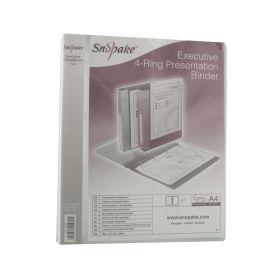 Snopake A4 25mm Executive Presentation 4D Ring Binder Clear 13386 173662 F