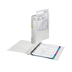 Snopake A4 25mm Presentation 4 Ring Binder Clear 13368 165727 F