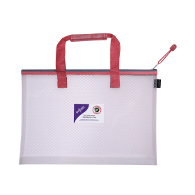Snopake EVA Mesh High Capacity Project Zippa Bag A3 Red 755246 F