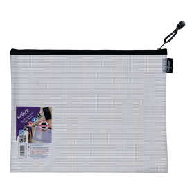 Snopake Eva Mesh Zippa Bag Foolscap Clear 3 Pack 555355 F