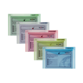 Snopake Polyfile Classic Foolscap Assorted 5 Pack 131030 F
