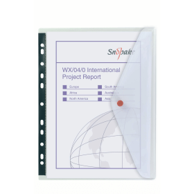 Snopake Polyfile Ring Binder Wallet A4 Clear 5 Pack 147717 F