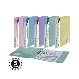 Snopake Reborn 2 25 Ring Binder 25mm A4 Assorted 5 Pack 829816 F