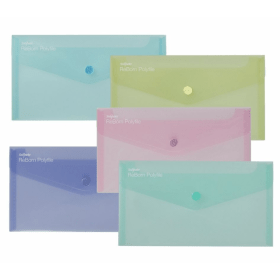 Snopake Reborn Polyfile Popper Wallet DL Assorted 5 Pack 829811 F