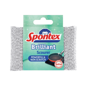Spontex Brilliant Scourer Pad Silver Non scratch 885130 F