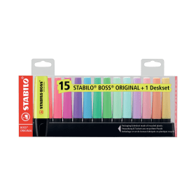 Stabilo Boss Original Highlighter Assorted 15 Pack 512862 F