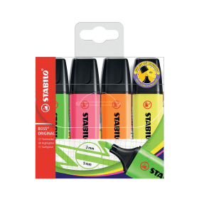Stabilo Boss Original Highlighter Assorted 4 Pack 124001 F