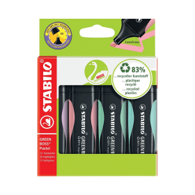 Stabilo Green Boss Highlighter Assorted 4 Pack 602979 F