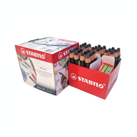 Stabilo Markdry Classpack 30 Pens Black 2 Sharpeners Bullet Tip 10mm Line 30 Pack 904455 F