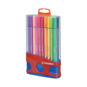 Stabilo Pen 68 Premium Felt Tip Pen Colorparade 1mm Assorted 20 Pack 141184 F