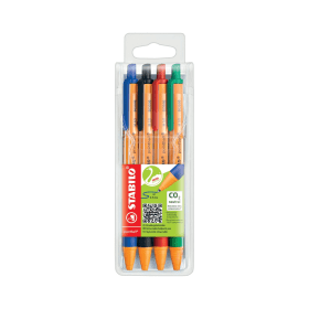 Stabilo Pointball Retractable Ball Pen 0.5mm Line Assorted 4 Pack 6030 4 602978 F