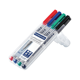 Staedtler Lumocolour Non Permanent Fine Assorted 4 Pack 137593 F
