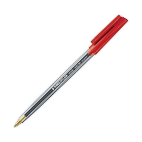 Staedtler Stick 430 Ballpoint Pen Medium 0.35mm Line Red 10 Pack 112219 F