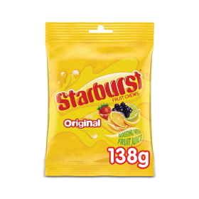 Starburst Fruit Chews Original Sweets Bag 138g 12 Pack 890094 F